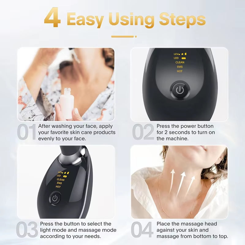 7-In-1 anti Wrinkles Face Massager Face Sculpting Device Facial Neck Eye Skin Care Tool Device for Women and Man Easy to Use