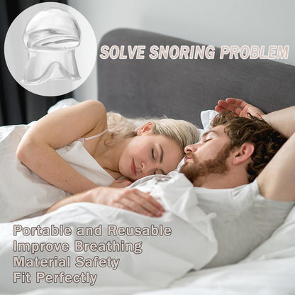 Snoring Solution - Anti-Snore Device, Reusable Snore Solution Stopper for Men/Women, Large