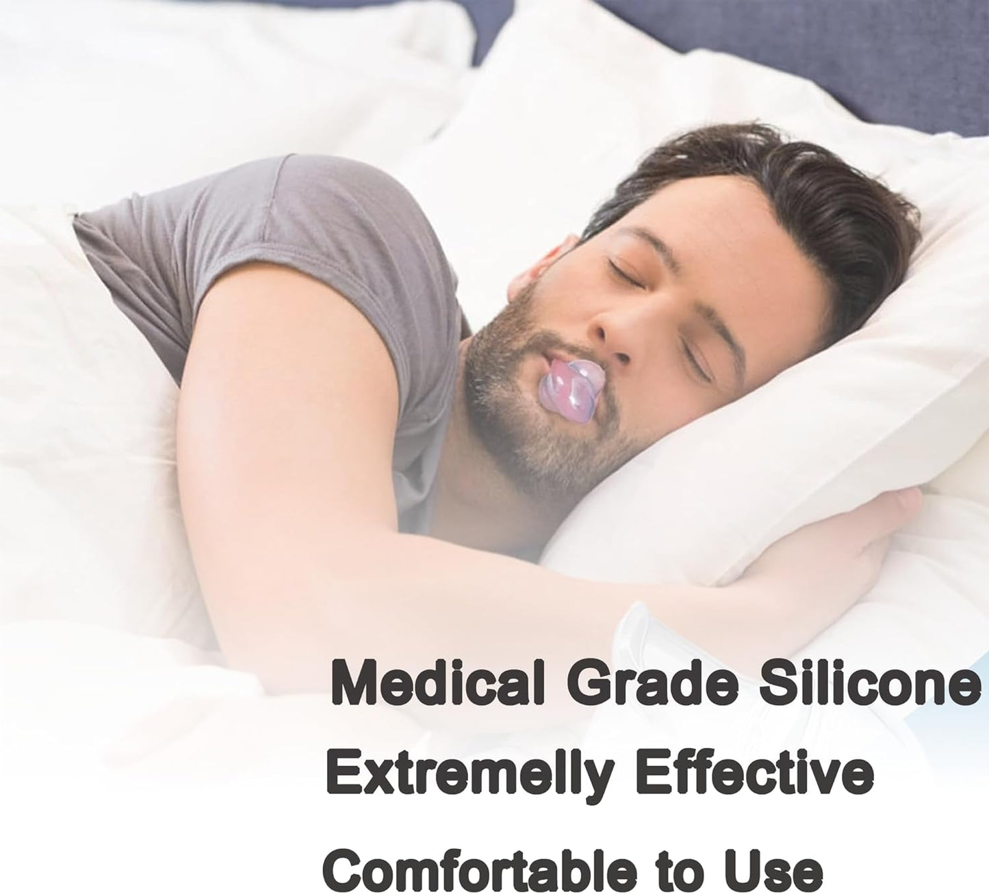 Snoring Solution - Anti-Snore Device, Reusable Snore Solution Stopper for Men/Women, Large