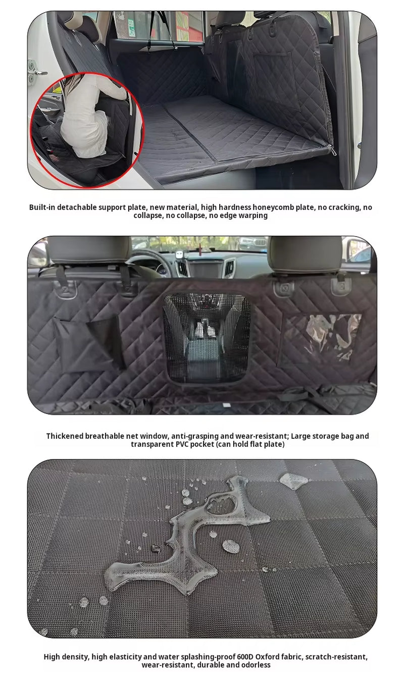 New Design Large Pet Back Seat Extender Car Backseat Protector Hammock Dog Car Seat Cover Hard Bottom for Travel