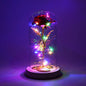 Rose Light Artificial Galaxy Rose Lamp with Butterfly and Colorful LED Rose Flowers in Glass Battery Powered Gifts for Wedding