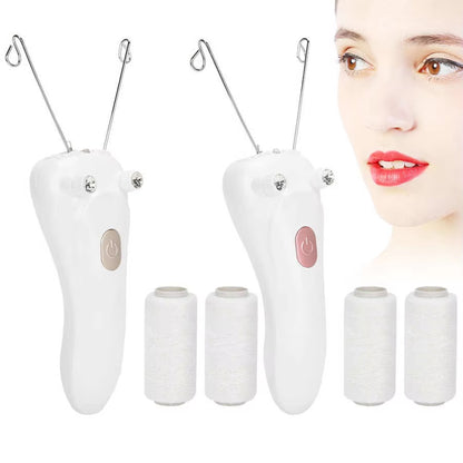 Face Cotton Thread Epilator USB Charging Electric Cotton Thread Epilator Facial Body Hair Removal Machine Device Wax Strips